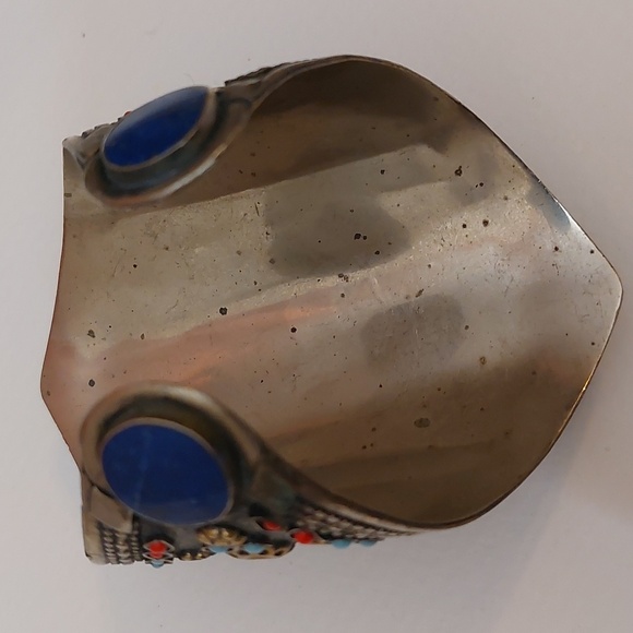 Statement Piece Lapis Lazuli Cuff Bracelet - Picture 6 of 12